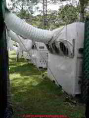 Outside air conditioning for tents © D Friedman at InspectApedia.com 